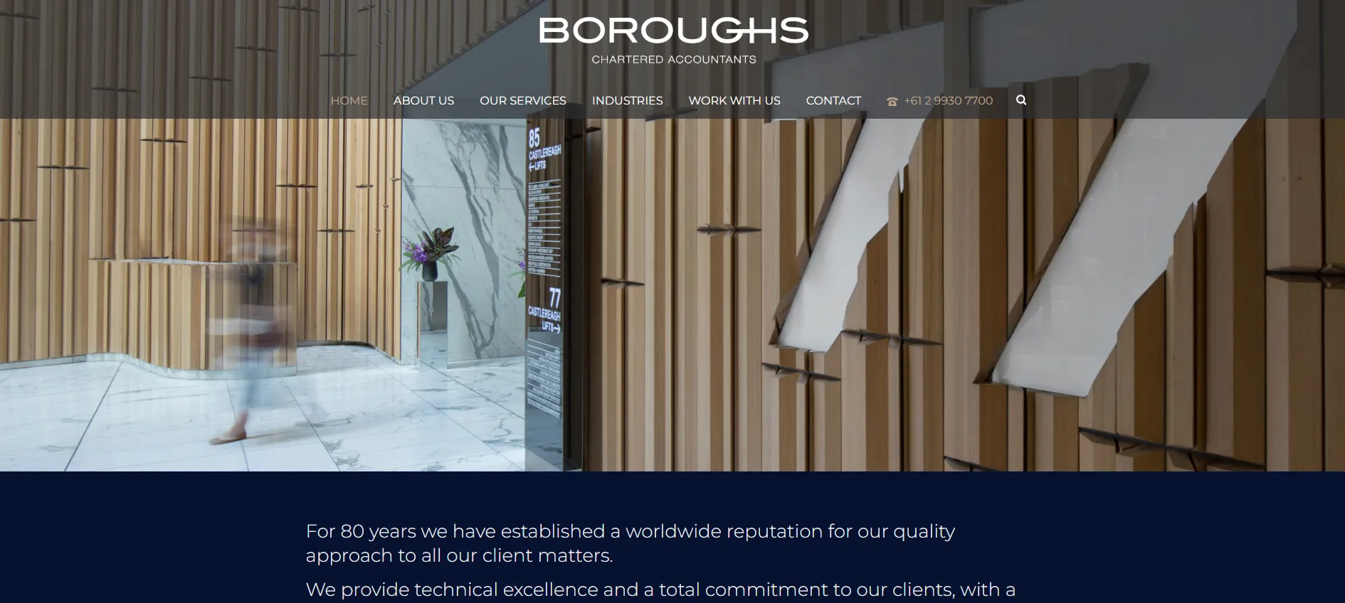 Boroughs Chartered Accountants website project