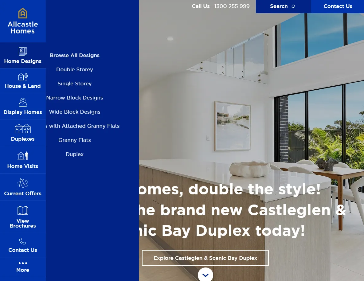 Allcastle Homes website project